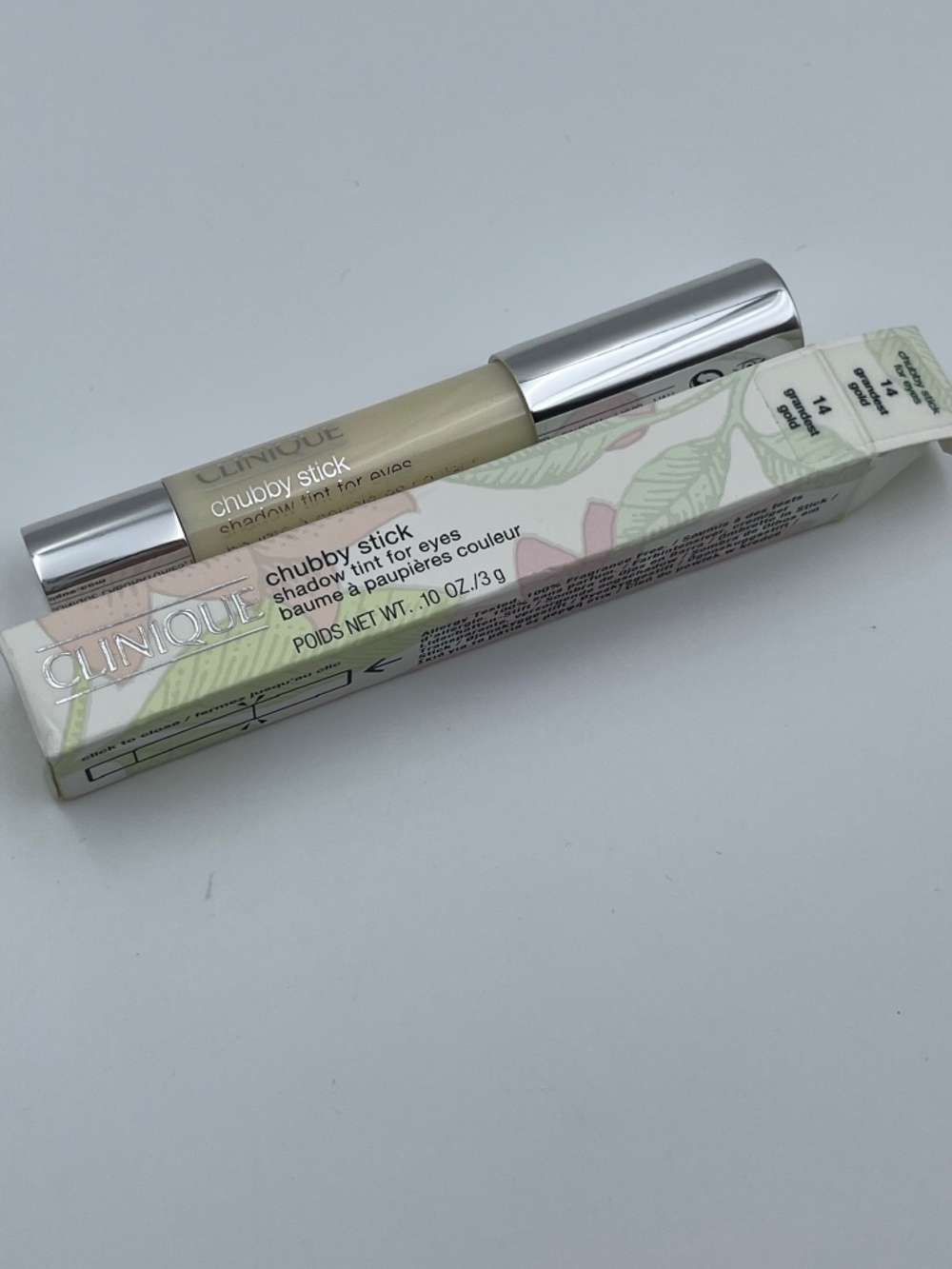 NIB NEW RARE Clinique Chubby Stick Shadow Tint Eyes 14 Grandest Gold Eyeshadow
